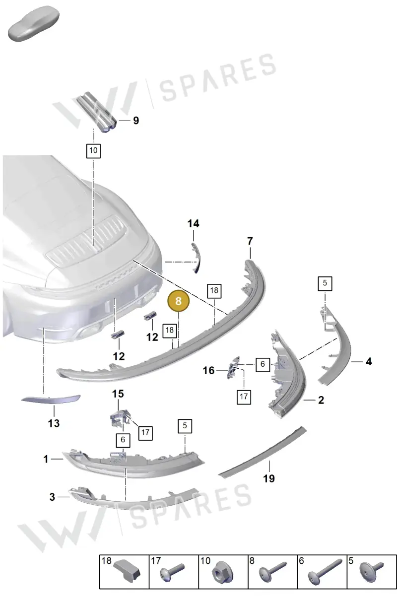 PAF008791 — Porsche 911 (2024-2025) diagram p63908400, position 8