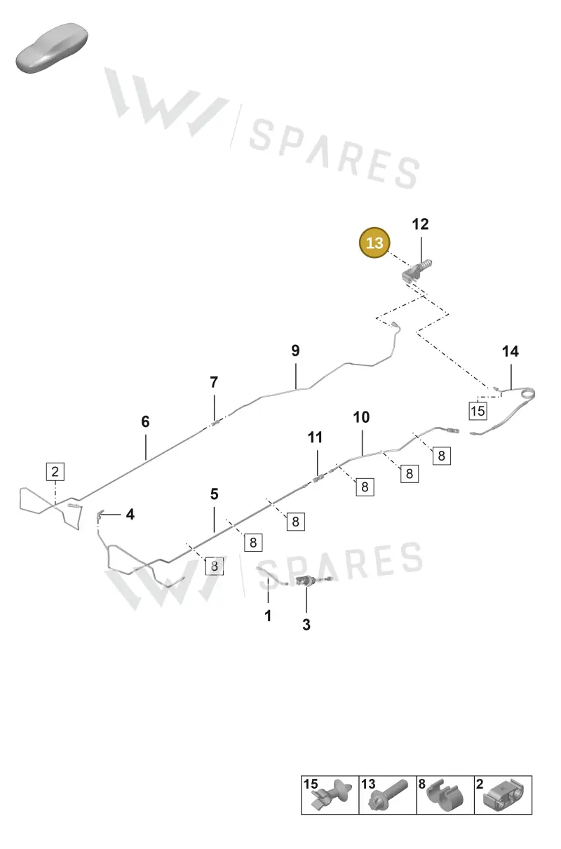 PAF008835 — Porsche 911 (2018-2024) diagram p53703000, position 13