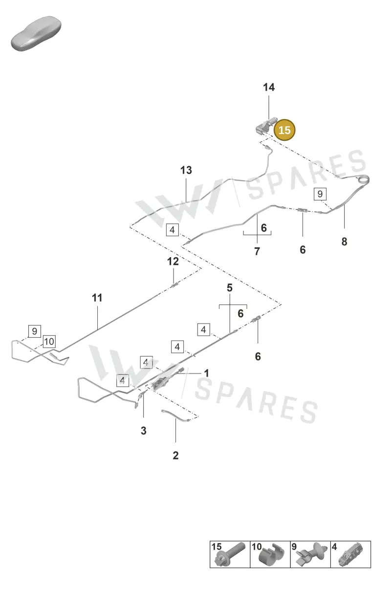 PAF008835 — Porsche 911 (2021-2022) diagram p59703000, position 15