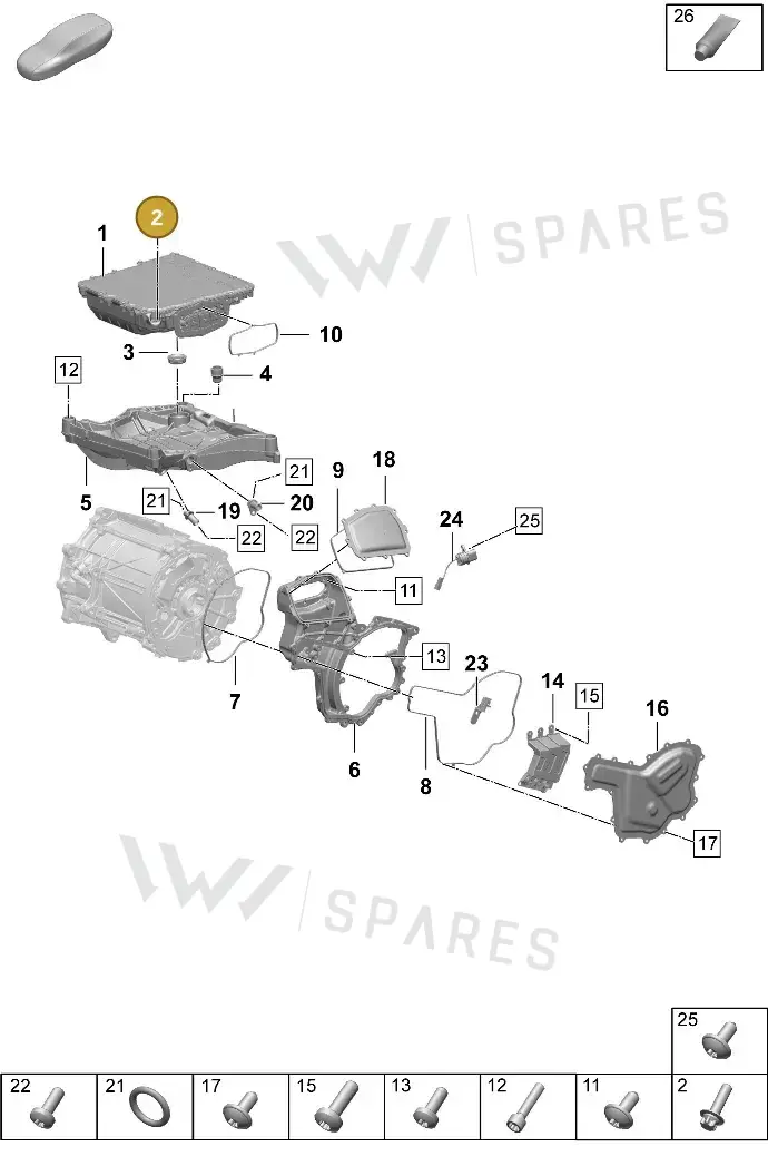 PAF008835 — Porsche Taycan Sport Turismo (2023-2025) diagram p64152060, position 2