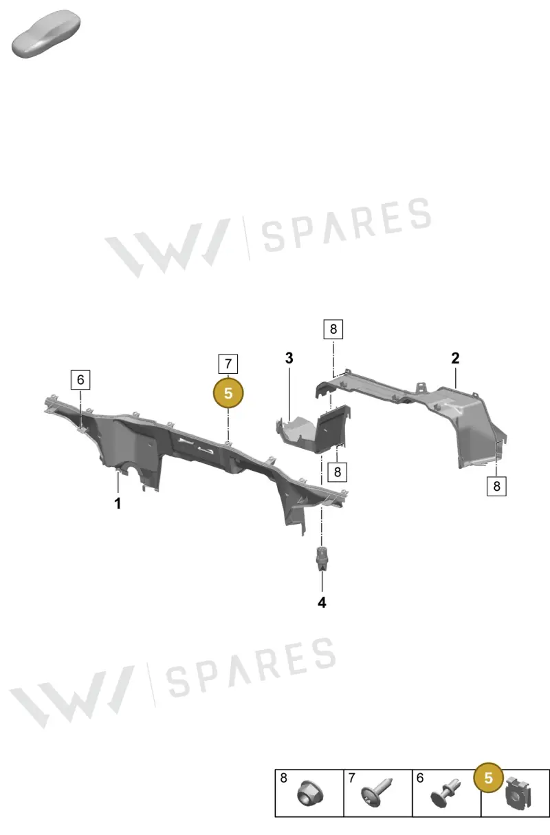 PAF008843 — Porsche Macan (2024-2024) diagram p61801140, position 5