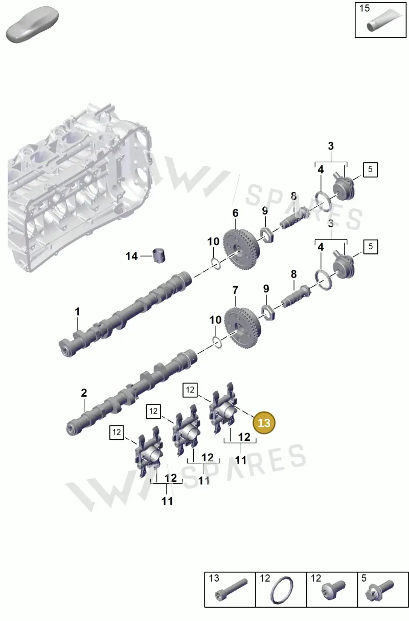 PAF008885 — Porsche Boxster Spyder (2019-2020) diagram p55103105, position 13