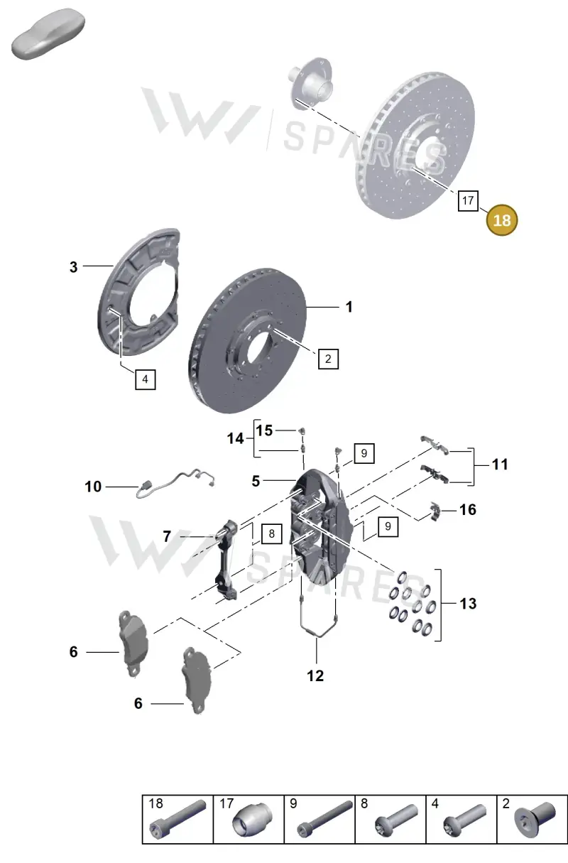 PAF008885 — Porsche 911 (2020-2022) diagram p57602000, position 18