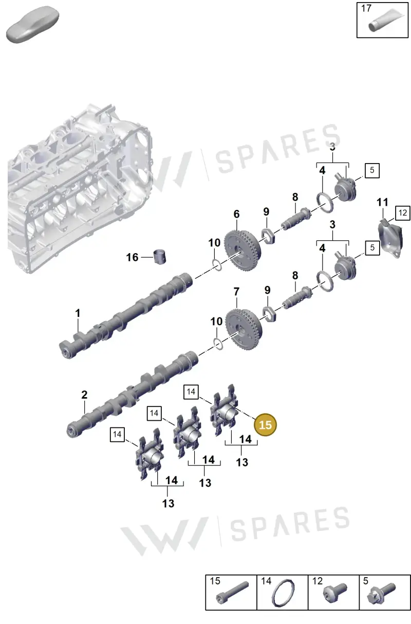 PAF008885 — Porsche 911 (2021-2022) diagram p59103100, position 15