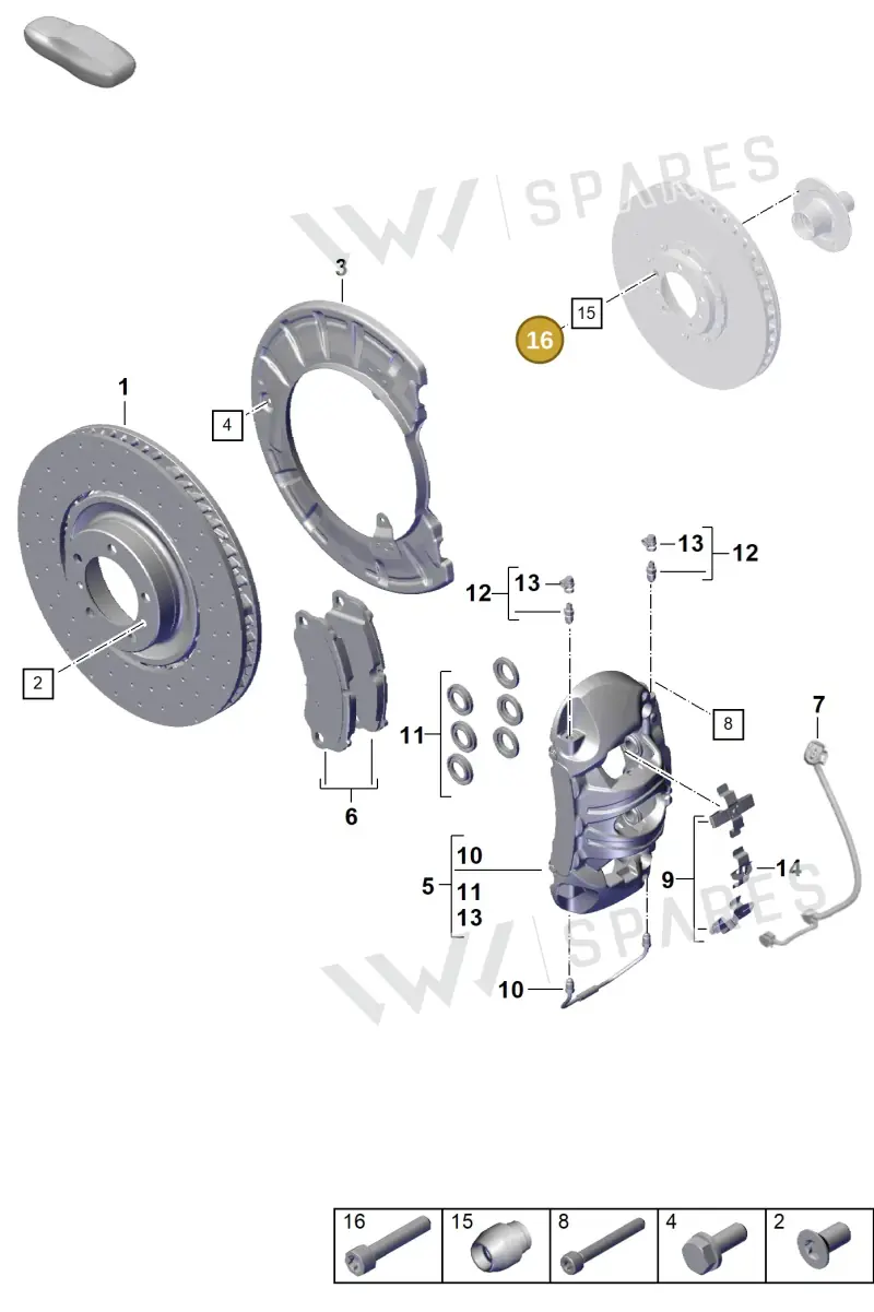 PAF008885 — Porsche 911 (2024-2025) diagram p63602020, position 16