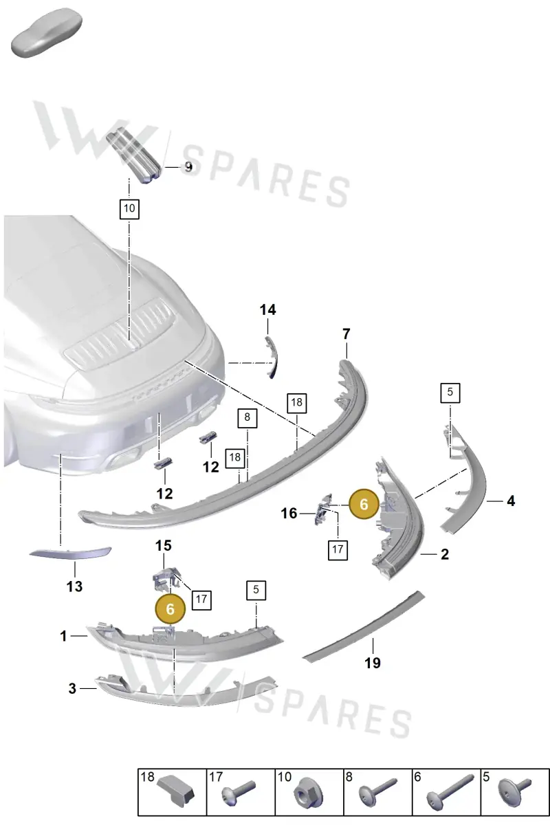 PAF008912 — Porsche 911 (2024-2025) diagram p63908400, position 6
