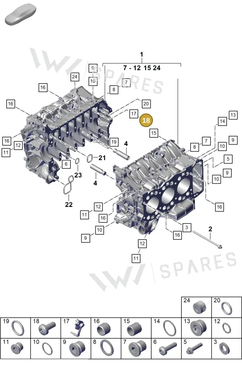 PAF008923 — Porsche 911 (2024-2025) diagram p63101150, position 18