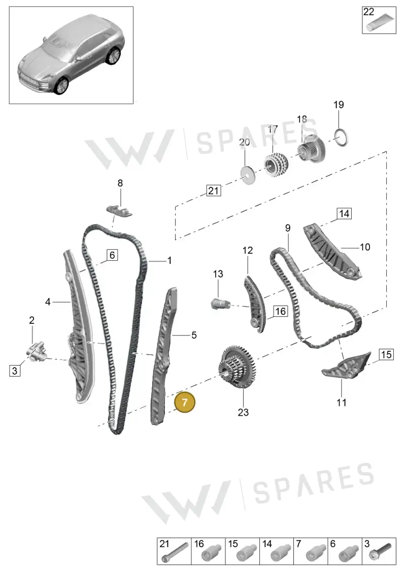 PAF008925 — Porsche Macan (2018-2022) diagram p52000100, position 7