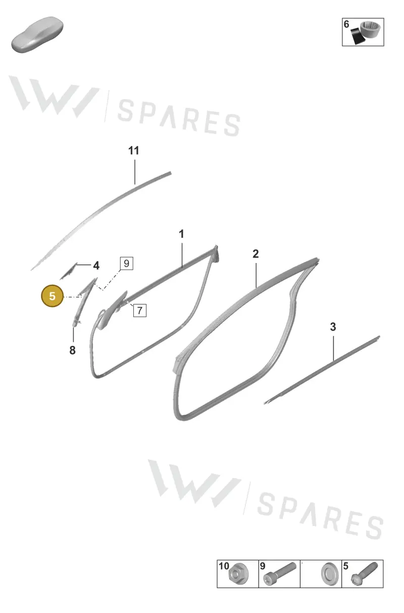 PAF008933 — Porsche 911 (2020-2022) diagram p53804100, position 5