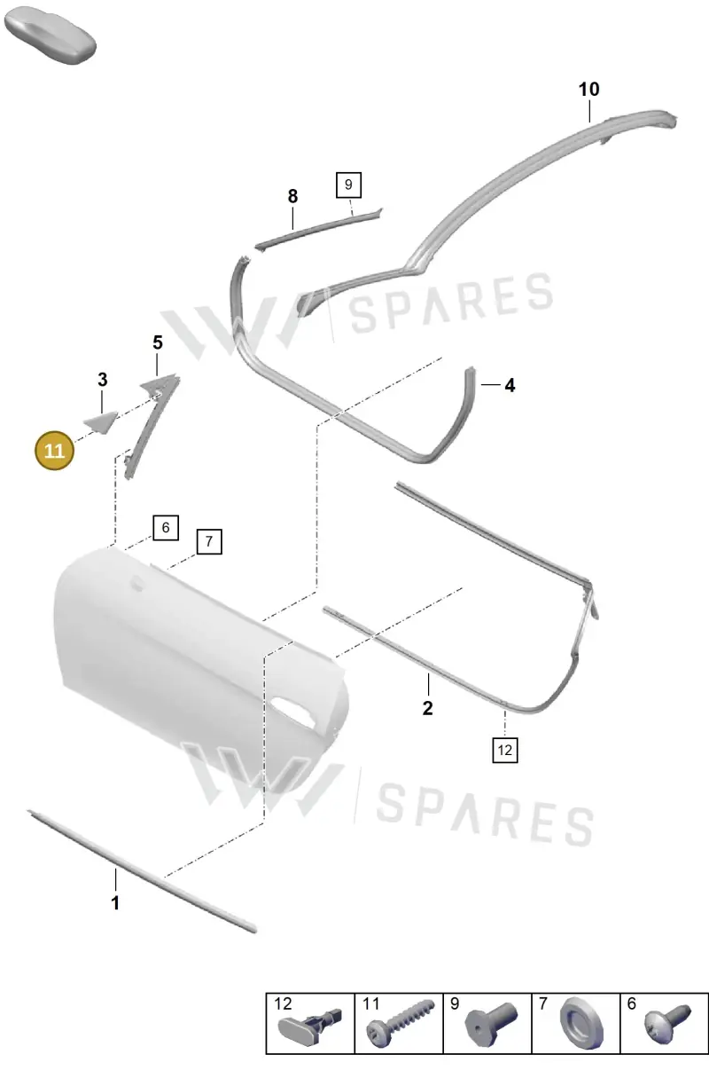 PAF008933 — Porsche Boxster Spyder (2019-2020) diagram p54804100, position 11