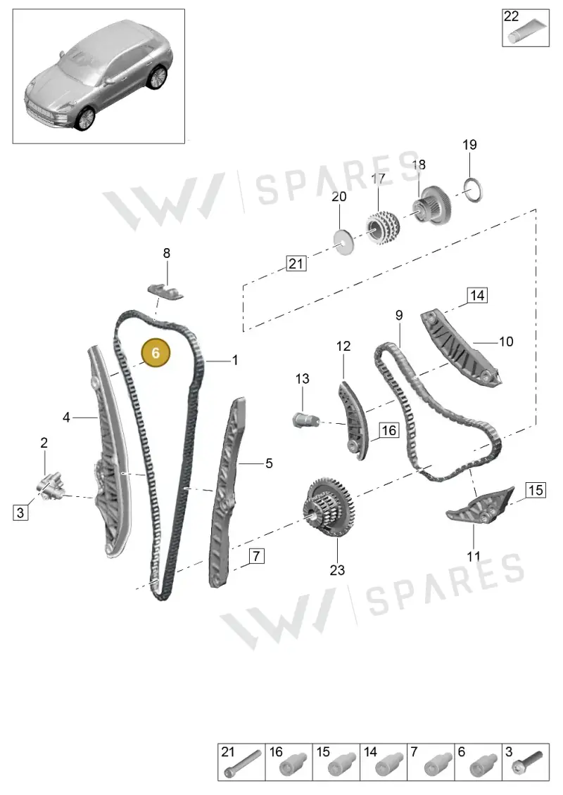 PAF008944 — Porsche Macan (2018-2022) diagram p52000100, position 6