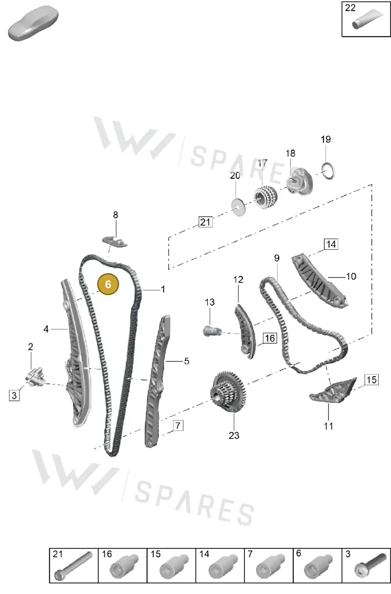 PAF008944 — Porsche Cayenne Coupe (2023-2023) diagram p60103300, position 6