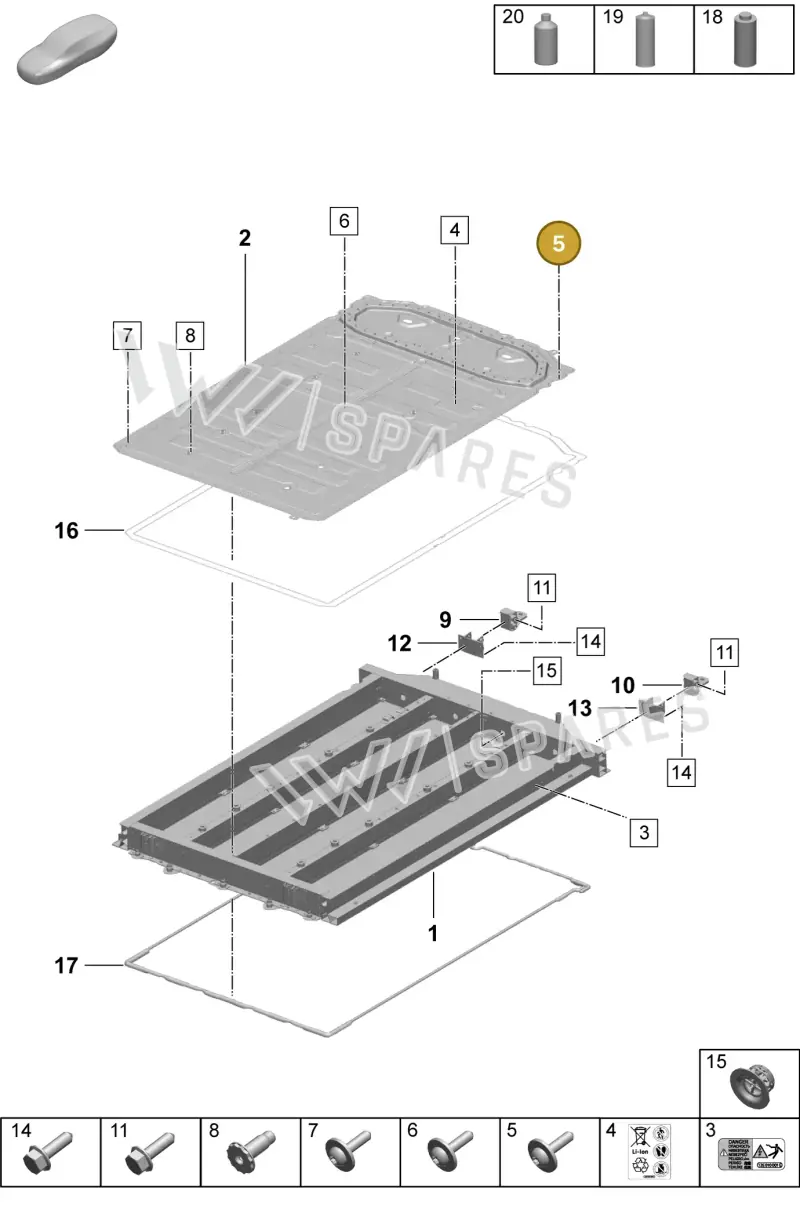 PAF008958 — Porsche Macan (2024-2024) diagram p61251010, position 5