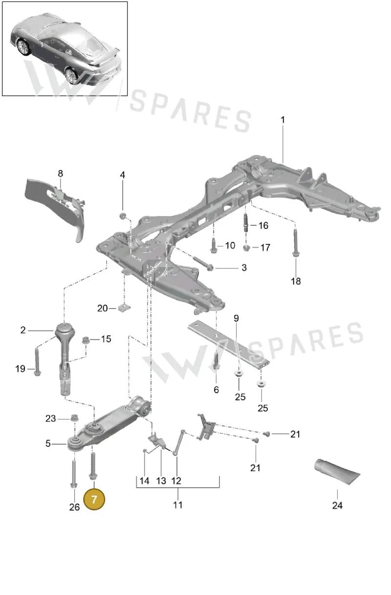 PAF008970 — Porsche 991 R (2013-2020) diagram p41401001, position 7