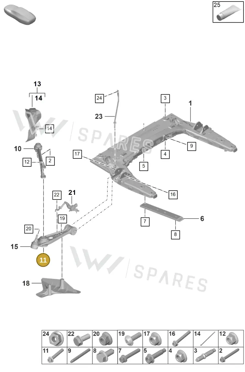 PAF008970 — Porsche 992 Carrera Coupe (2024-) diagram p53401000, position 11