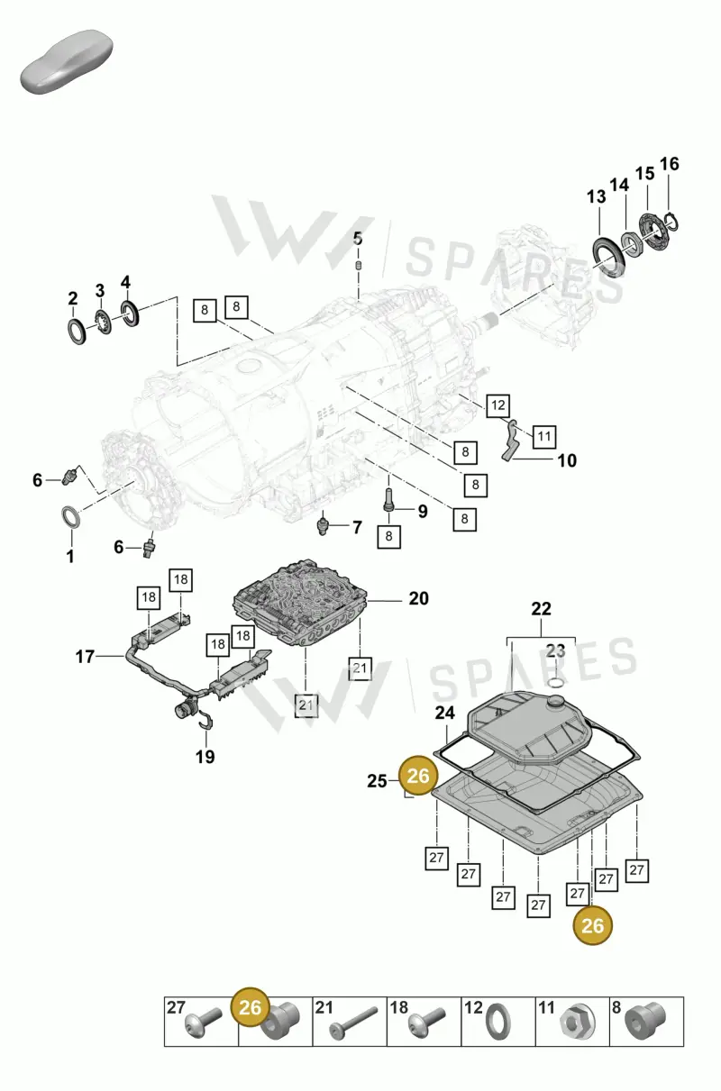 PAF008973 — Porsche Panamera (2023-2025) diagram p58320100, position 26