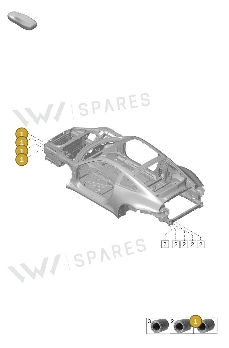 PAF008979 — Porsche 911 (2018-2024) diagram p53806600, position 1