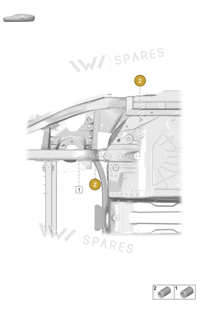 PAF008980 — Porsche Taycan Sport Turismo (2019-2024) diagram p56806800, position 2