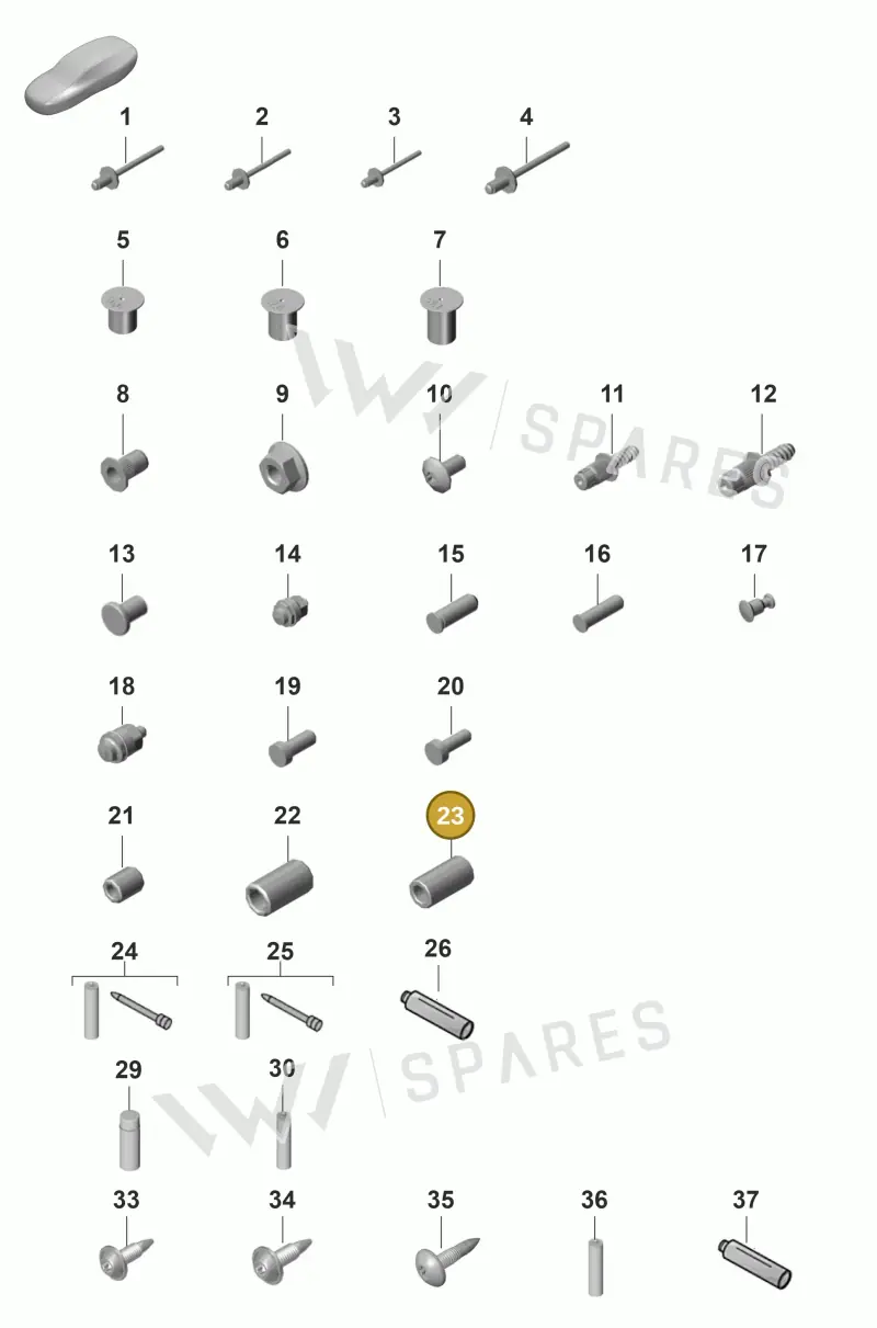 PAF008980 — Porsche Panamera (2020-2023) diagram p58801010, position 23