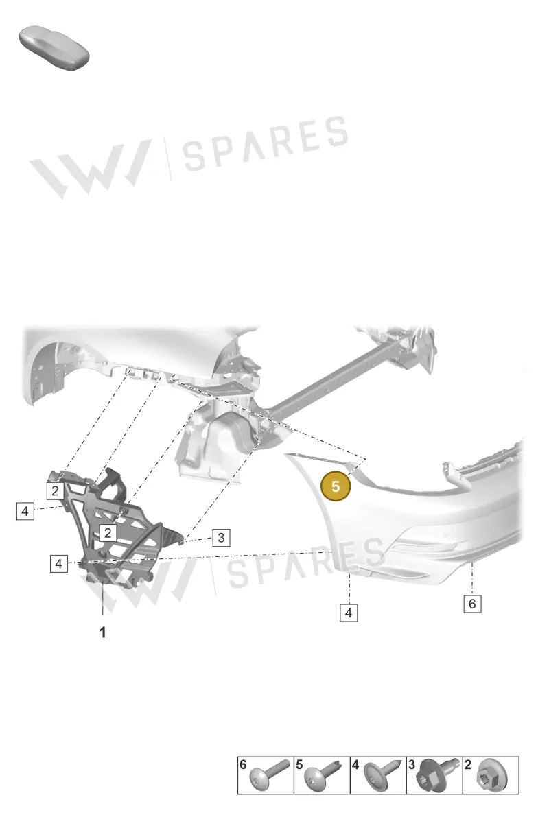 PAF009011 — Porsche 911 (2021-2022) diagram p59802800, position 5