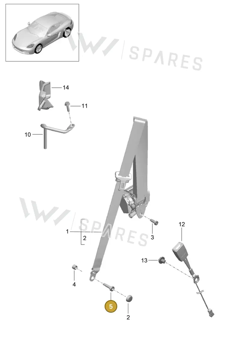 PAF009057 — Porsche Cayman (2016-2019) diagram p50812000, position 5