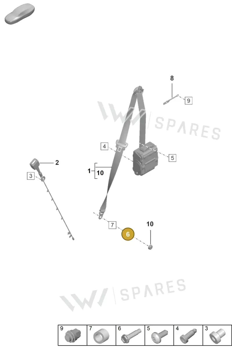 PAF009057 — Porsche 911 (2021-2022) diagram p59812000, position 6