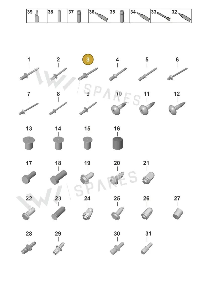 PAF009074 — Porsche Taycan Sport Turismo (2019-2024) diagram p56801020, position 3