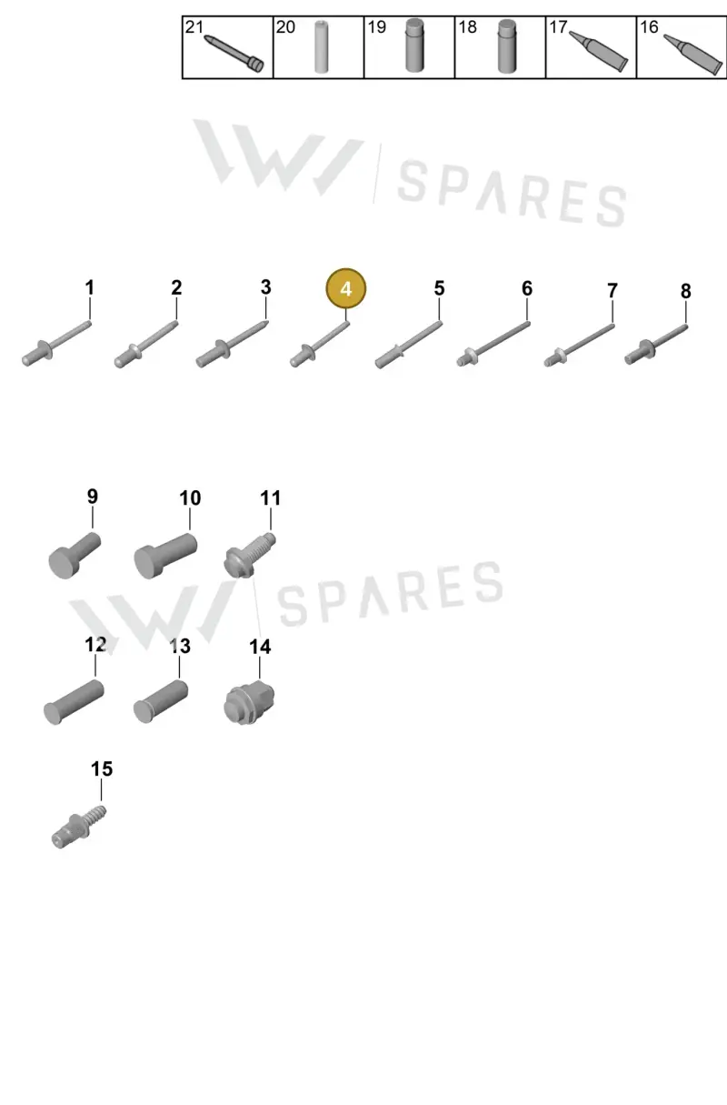 PAF009074 — Porsche 911 (2020-2022) diagram p57801020, position 4