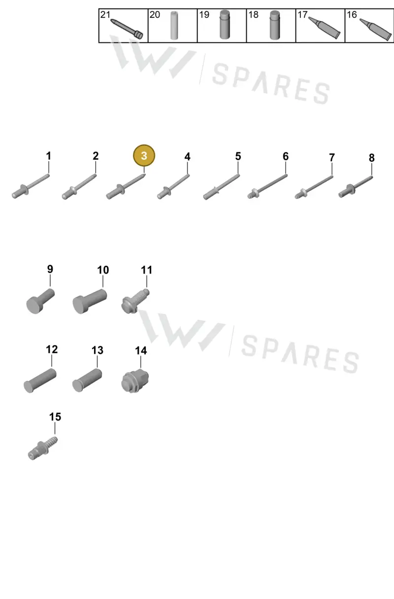 PAF009075 — Porsche 911 (2020-2022) diagram p57801020, position 3