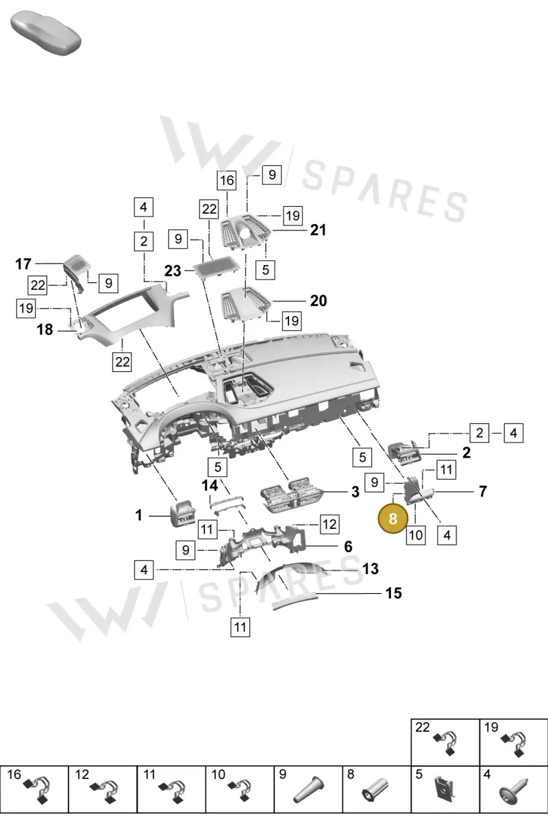 PAF009078 — Porsche Macan (2024-2024) diagram p61809050, position 8