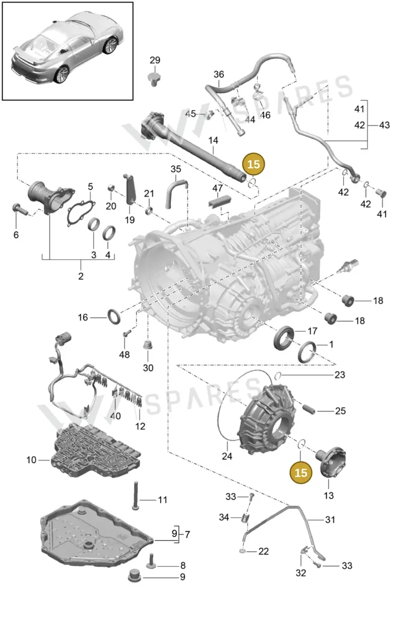 PAF009145 — Porsche 911 (2013-2020) diagram p41320005, position 15