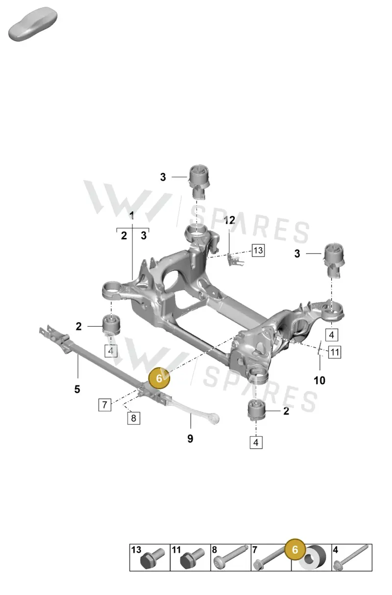 PAF009264 — Porsche Taycan Sport Turismo (2023-2025) diagram p64501000, position 6