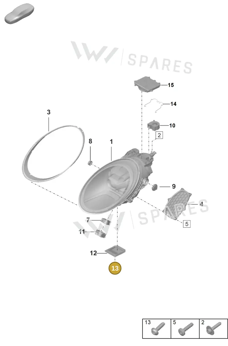 PAF009295 — Porsche 911 (2020-2022) diagram p53905020, position 13