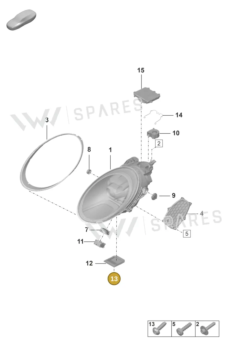 PAF009295 — Porsche 911 (2021-2022) diagram p59905020, position 13