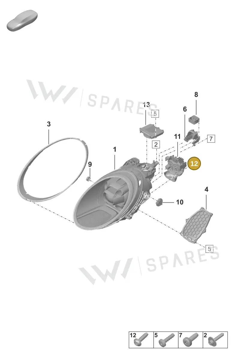 PAF009296 — Porsche 911 (2020-2022) diagram p53905010, position 12