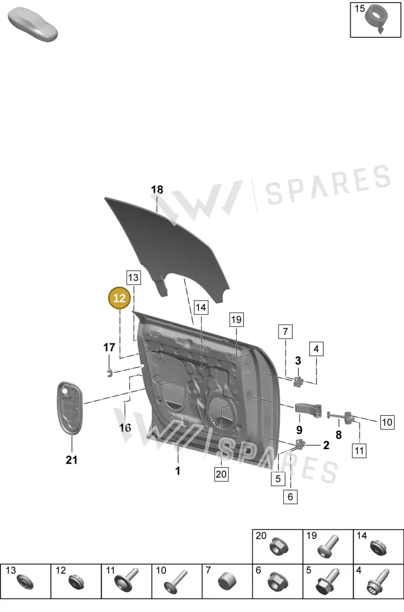 PAF009298 — Porsche Macan (2024-2024) diagram p61804000, position 12