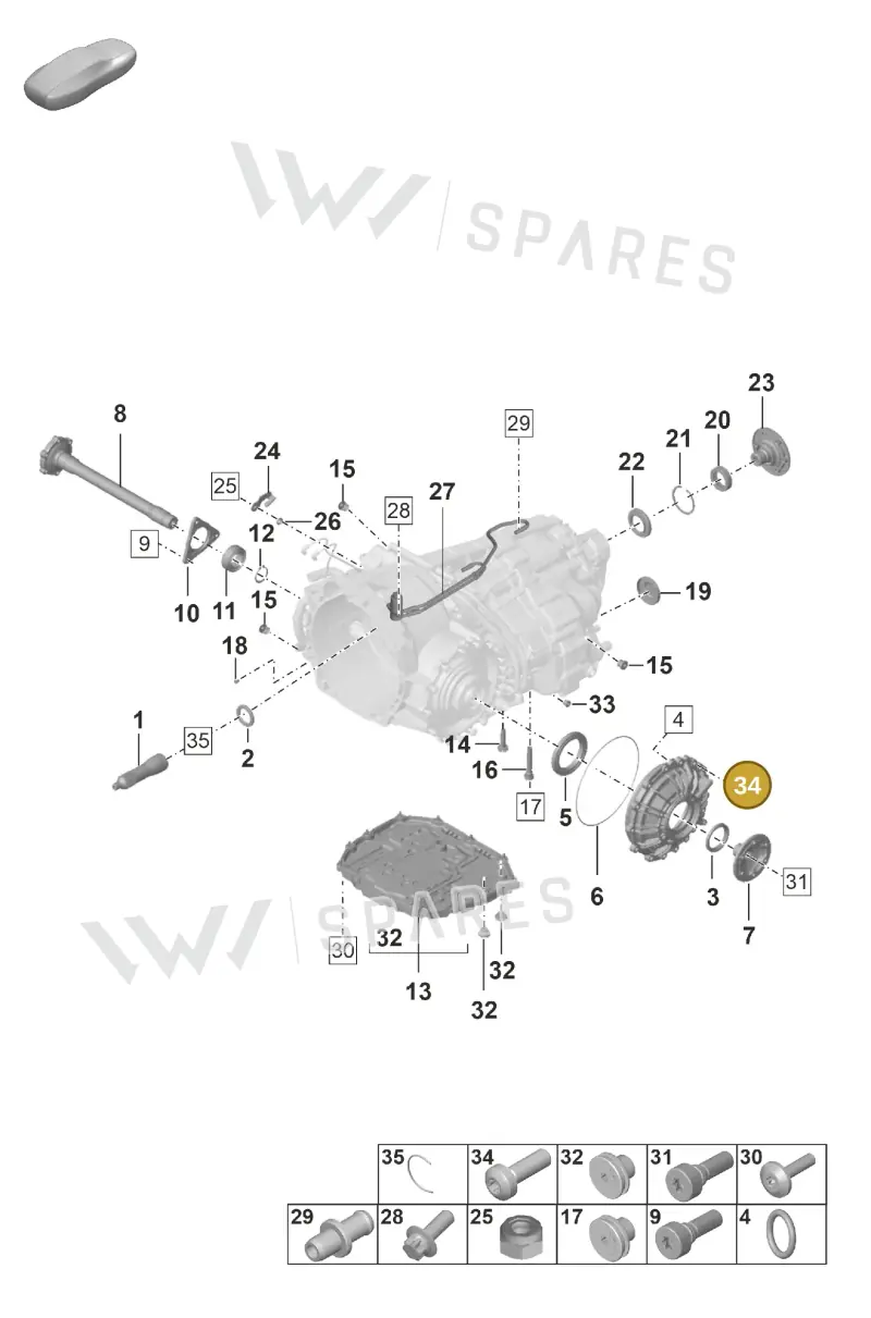 PAF009385 — Porsche 911 (2024-2025) diagram p53302100, position 34
