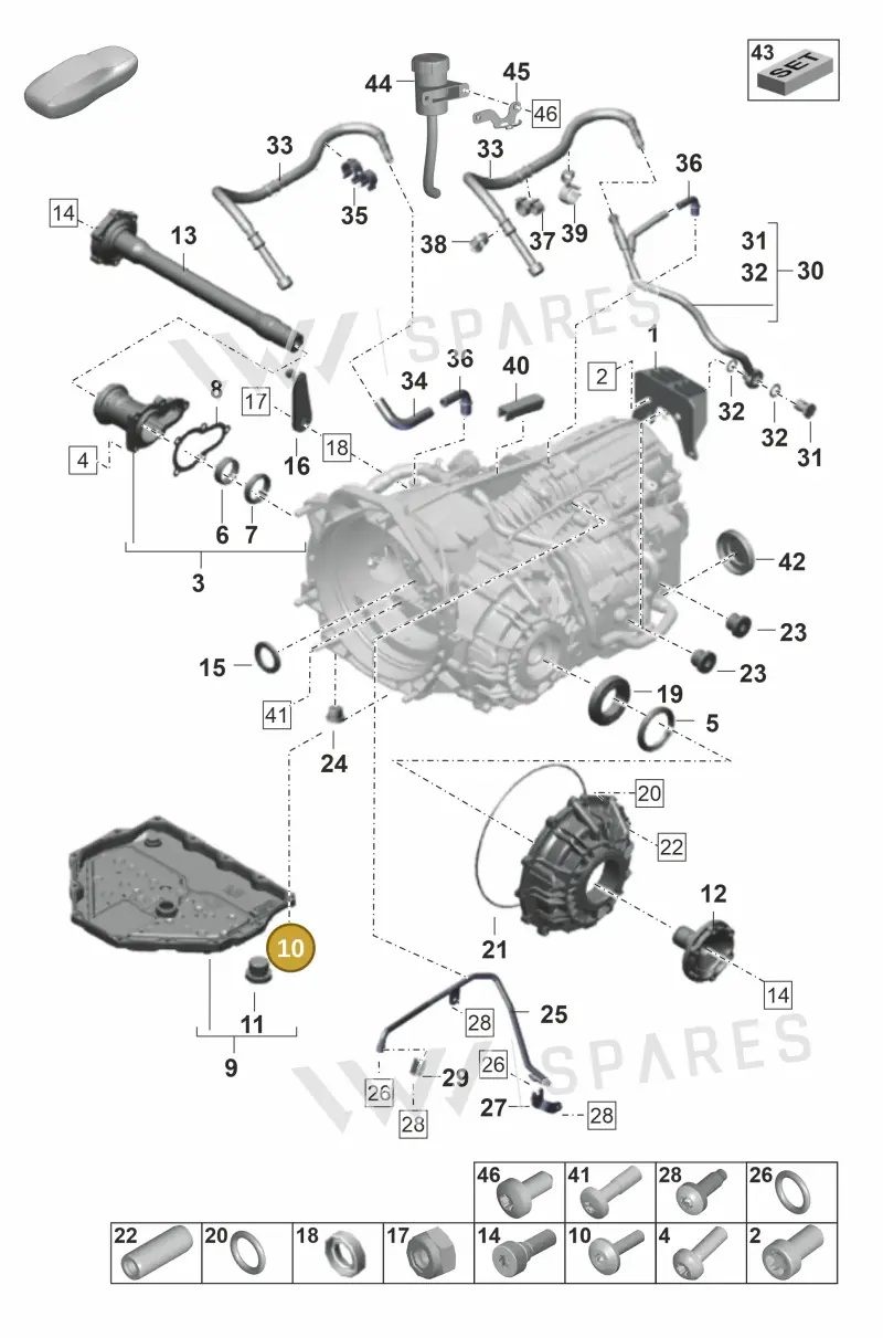 PAF009388 — Porsche 911 (2021-2022) diagram p59302100, position 10