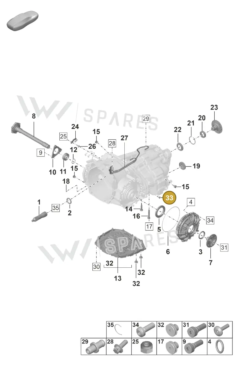 PAF009389 — Porsche 911 (2024-2025) diagram p53302100, position 33