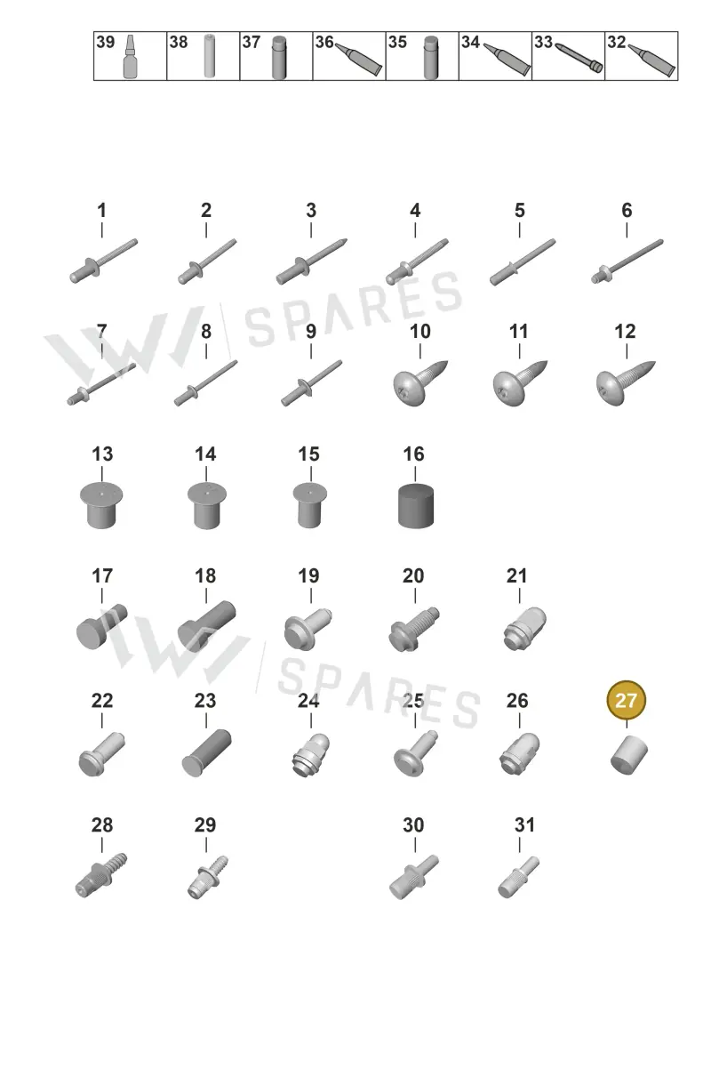PAF009416 — Porsche Taycan Sport Turismo (2019-2024) diagram p56801020, position 27
