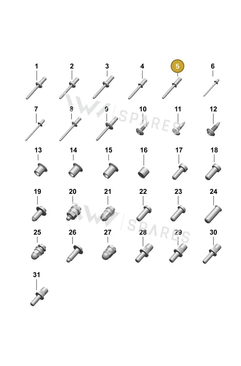 PAF009461 — Porsche Taycan Sport Turismo (2023-2025) diagram p64801005, position 5