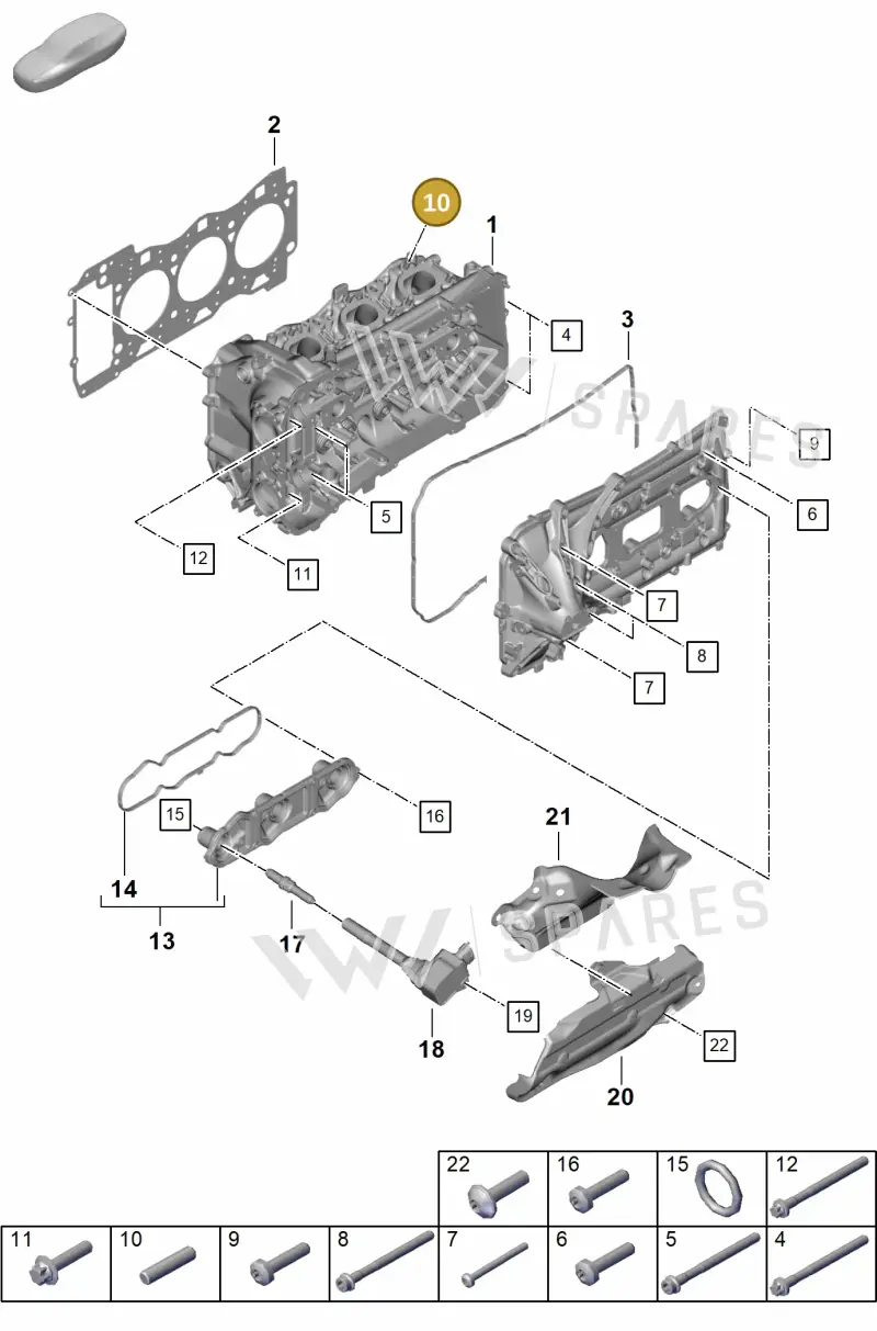 PAF009467 — Porsche 911 (2021-2022) diagram p59103000, position 10