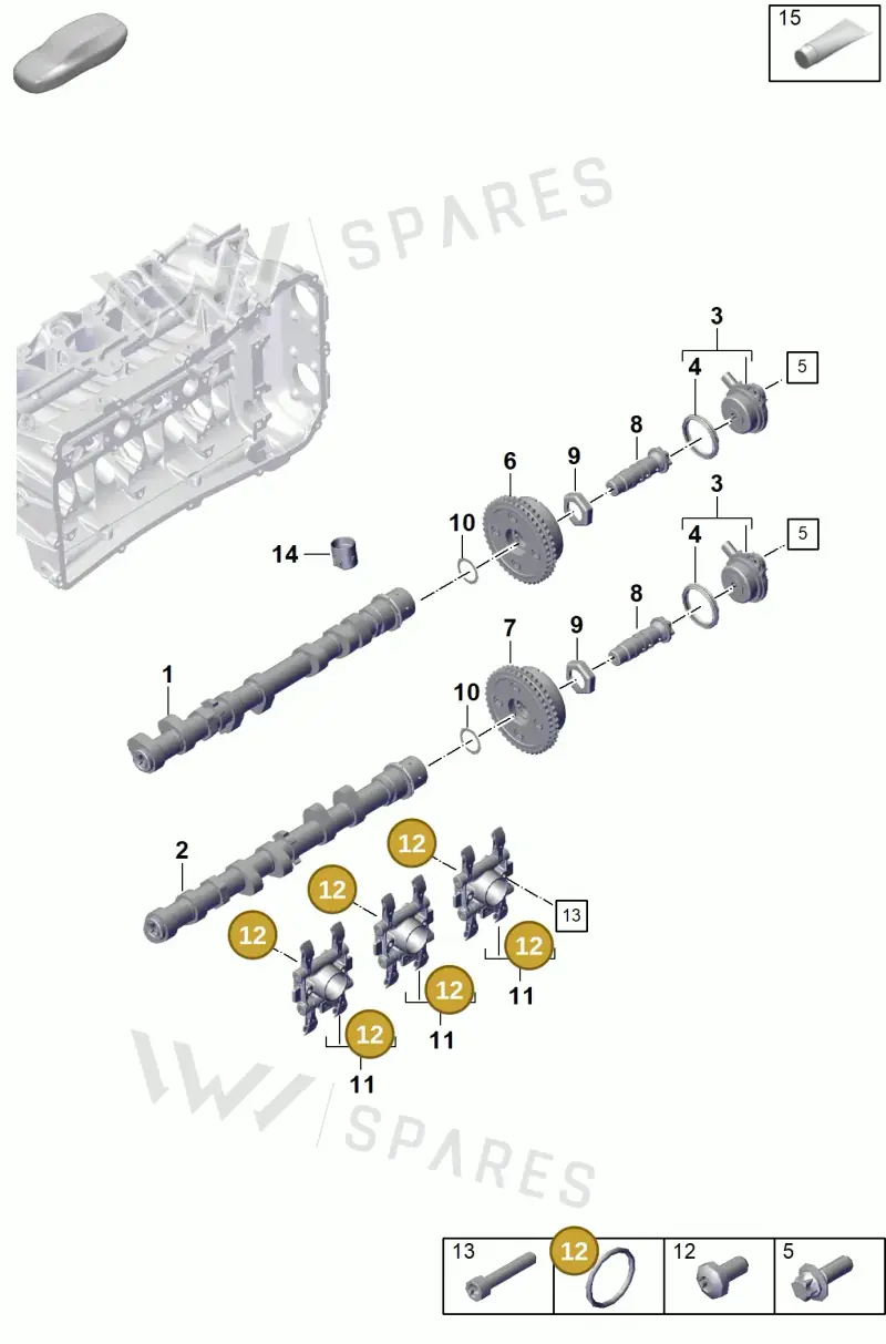 PAF009470 — Porsche Boxster Spyder (2019-2020) diagram p55103105, position 12