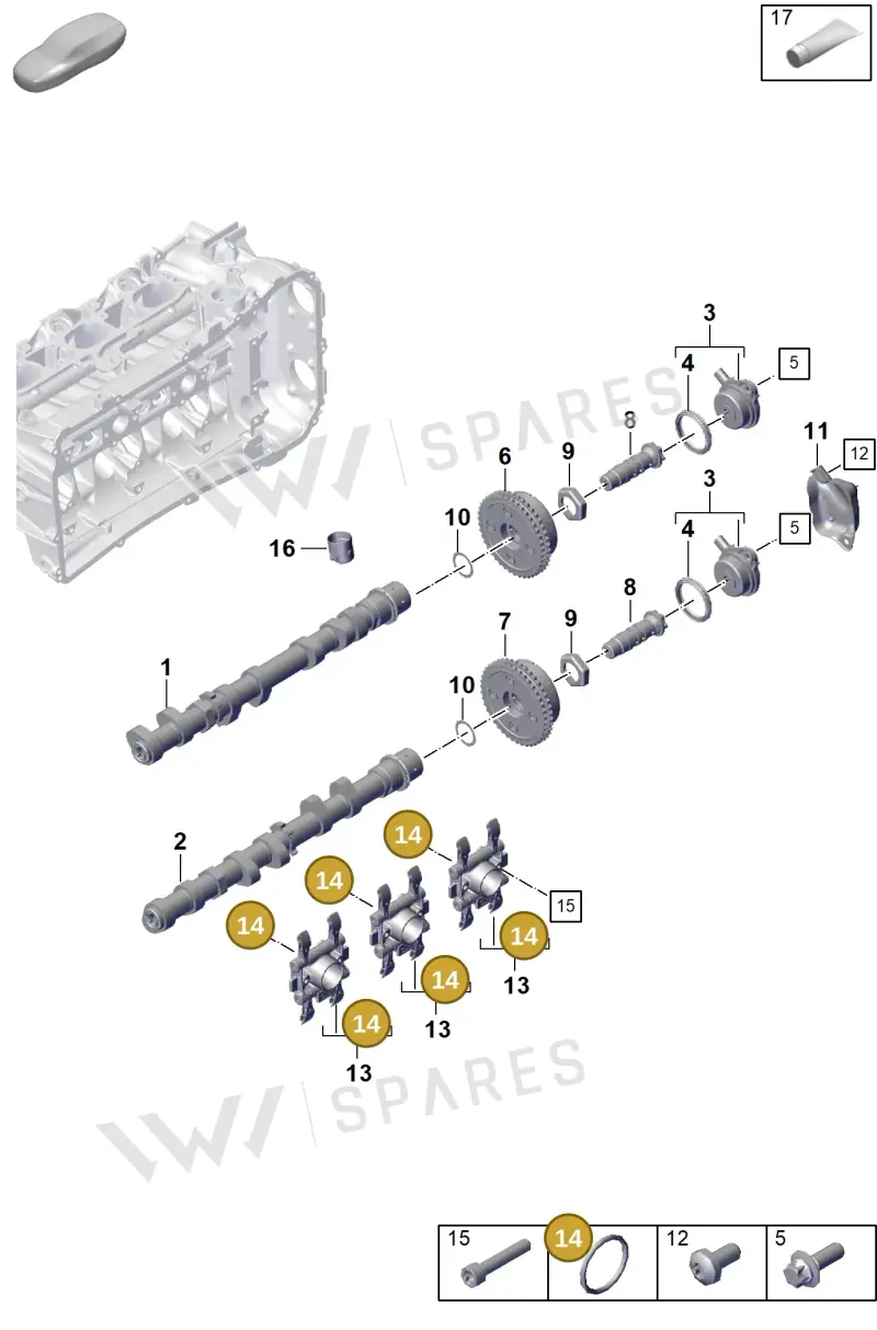 PAF009470 — Porsche 911 (2021-2022) diagram p59103100, position 14