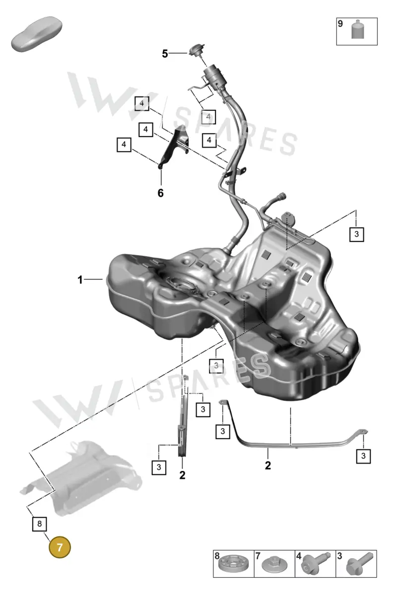 PAF009493 — Porsche Panamera (2023-2025) diagram p58201000, position 7