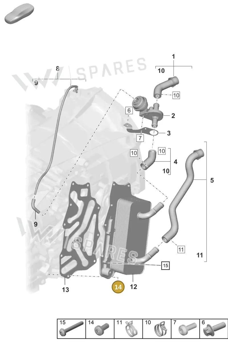 PAF009496 — Porsche 911 (2020-2022) diagram p57302110, position 14