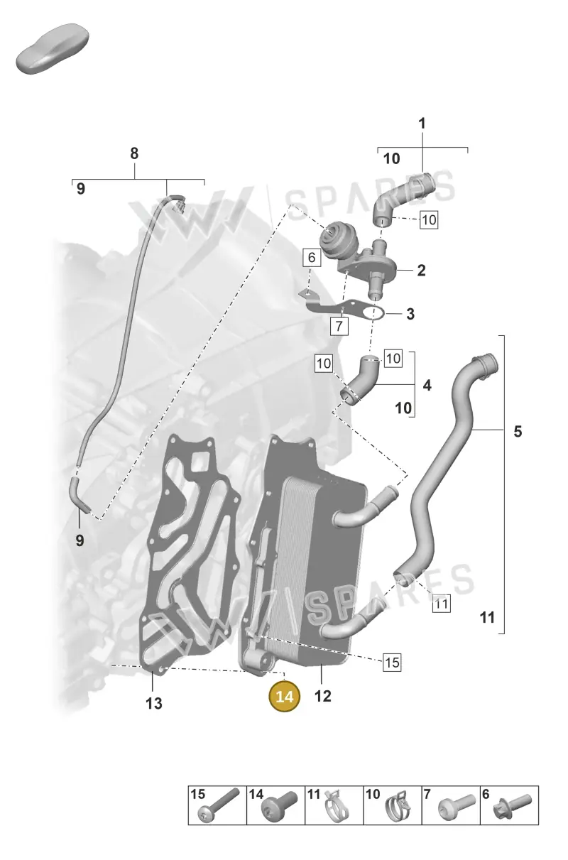 PAF009496 — Porsche 911 (2024-2025) diagram p53302110, position 14