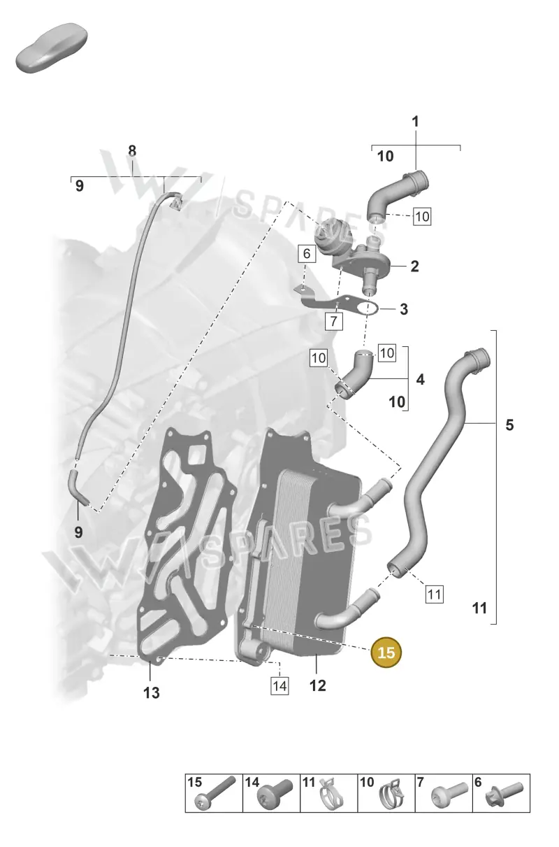 PAF009497 — Porsche 911 (2024-2025) diagram p53302110, position 15