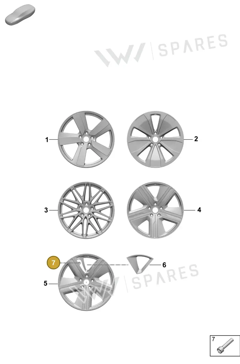 PAF009498 — Porsche Macan (2024-2024) diagram p61601200, position 7