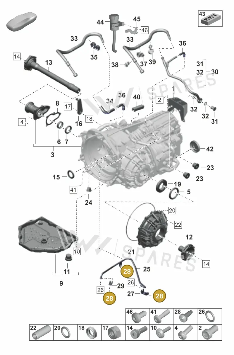 PAF009503 — Porsche 911 (2021-2022) diagram p59302100, position 28
